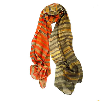Wool Silk Stole - 2449