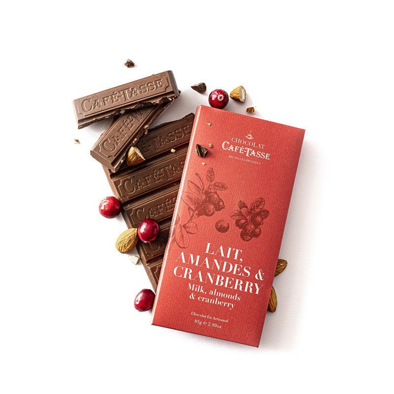 Milk Chocolate Bar with Almonds and Cranberries