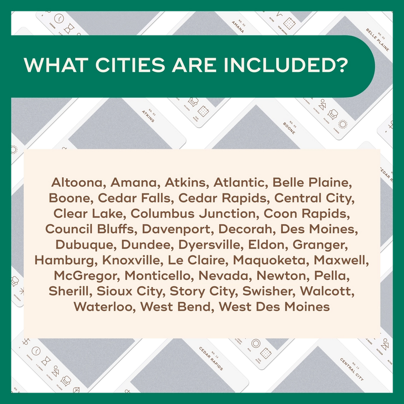 Iowa Adventure Bucket List Cards