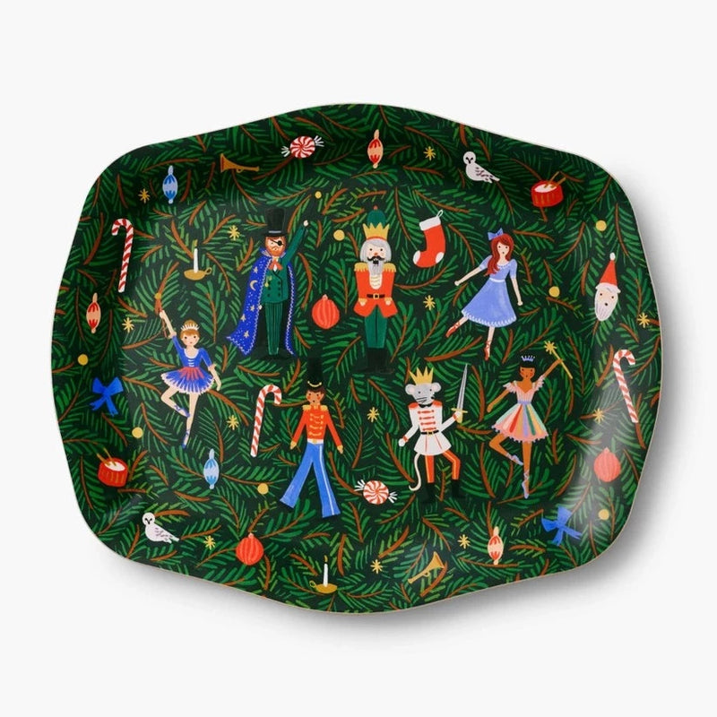 Evergreen Nutcracker Serving Tray