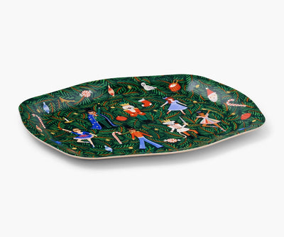 Evergreen Nutcracker Serving Tray