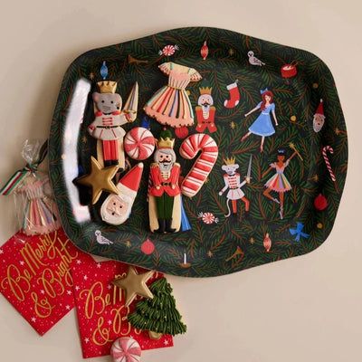 Evergreen Nutcracker Serving Tray