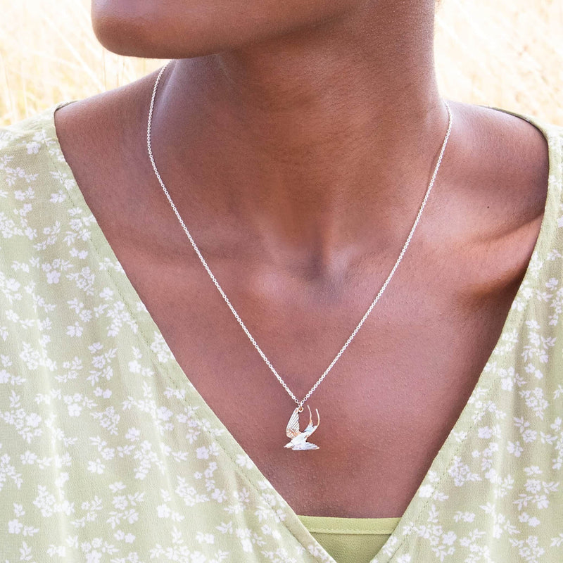 Swooping Swallow Necklace by Alex Monroe Jewellery