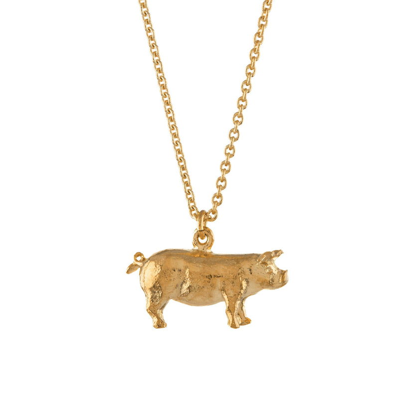 Suffolk Pig Necklace by Alex Monroe Jewellery