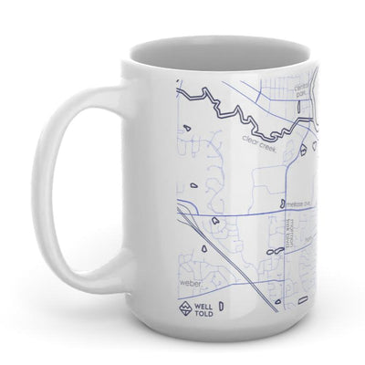 Iowa City Map Ceramic Mug
