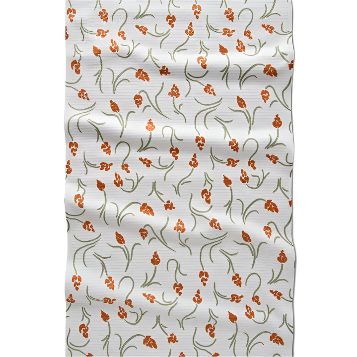 Crayon Floral Tea Towel