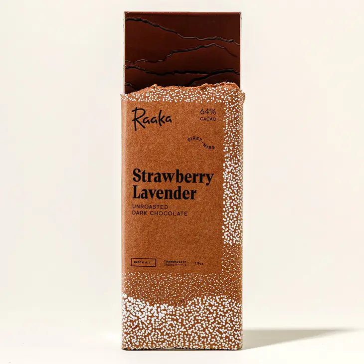 Strawberry Lavender Dark Chocolate Bar