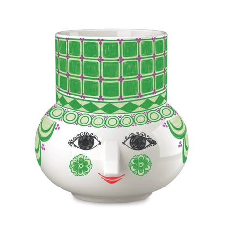 Olga Ceramic Candle Holder, Green