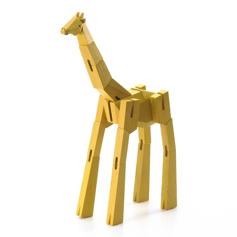 Morphits ® Giraffe Wooden Yellow Toy: Tall Ta