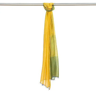 Cotton Silk Scarf in Yellows