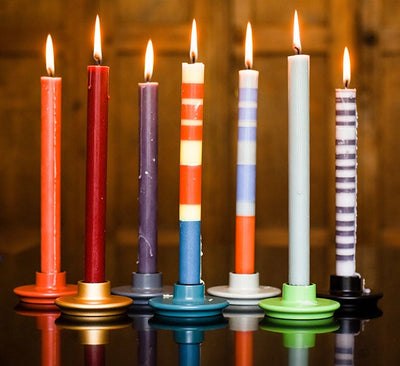 Striped Mixed Pack of Eco Dinner Candles