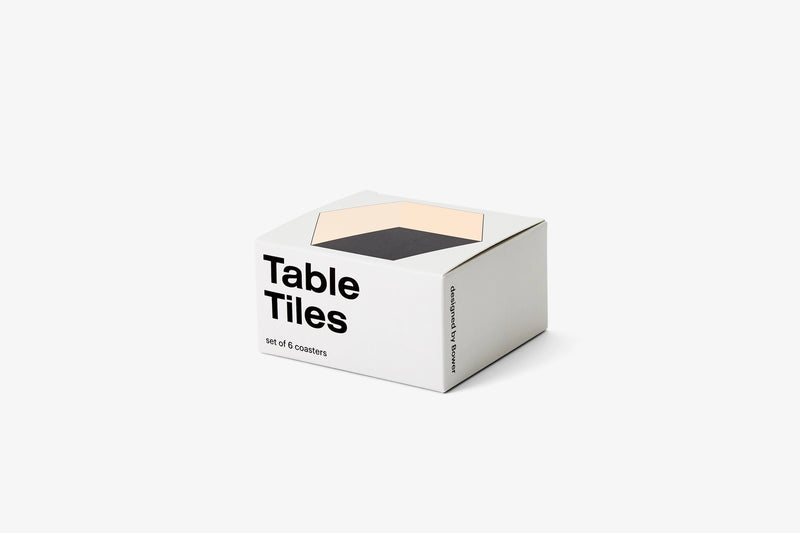 Table Tiles in Black & Beige