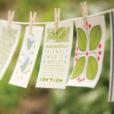 Swedish Dish Cloth, Birds and Folk Ribbon