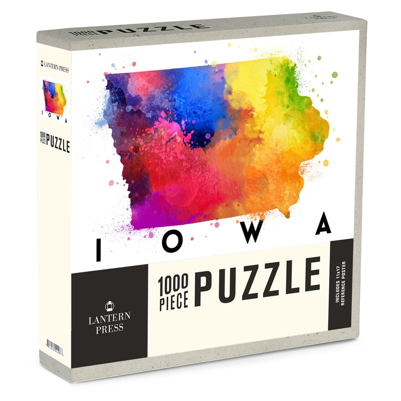 1000 Piece Puzzle Iowa, Watercolor