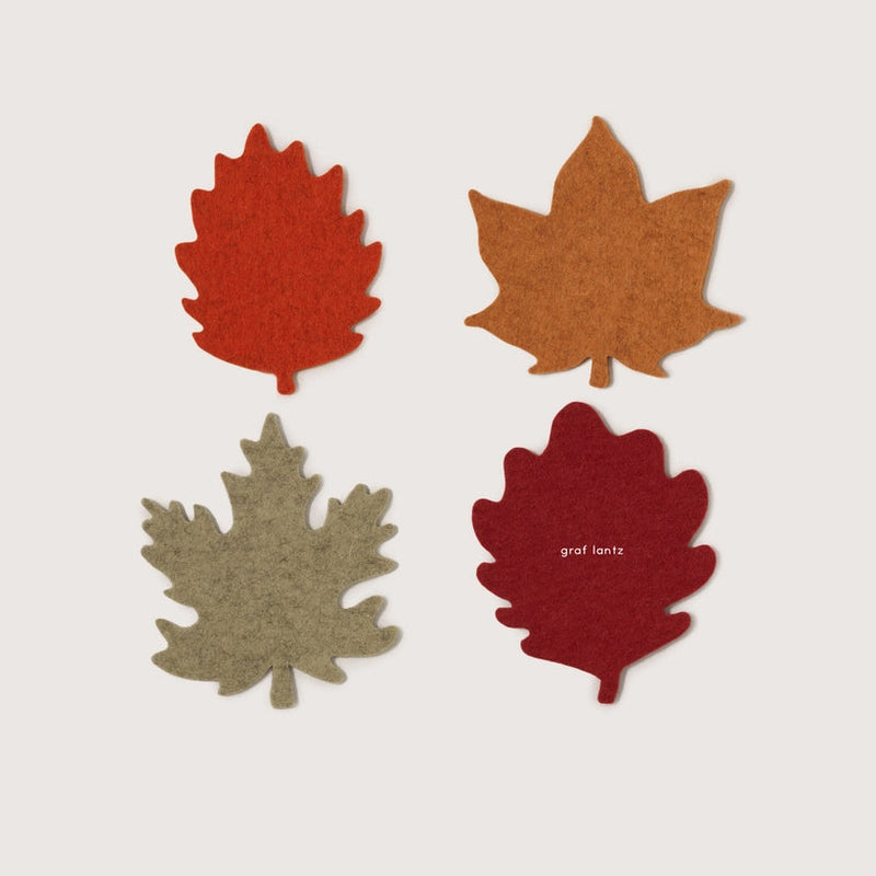 Bierfilzl: Merino Wool Felt Coasters in Autumn Leaf