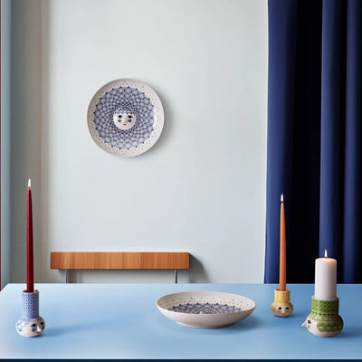 Olga Ceramic Candle Holder, Blue