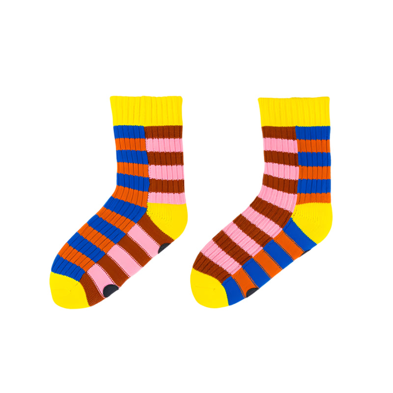 Super Stripe Cobalt Flame House Socks