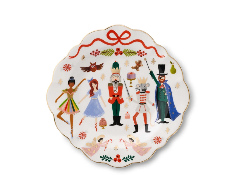 Nutcracker Porcelain Dessert Plate Set