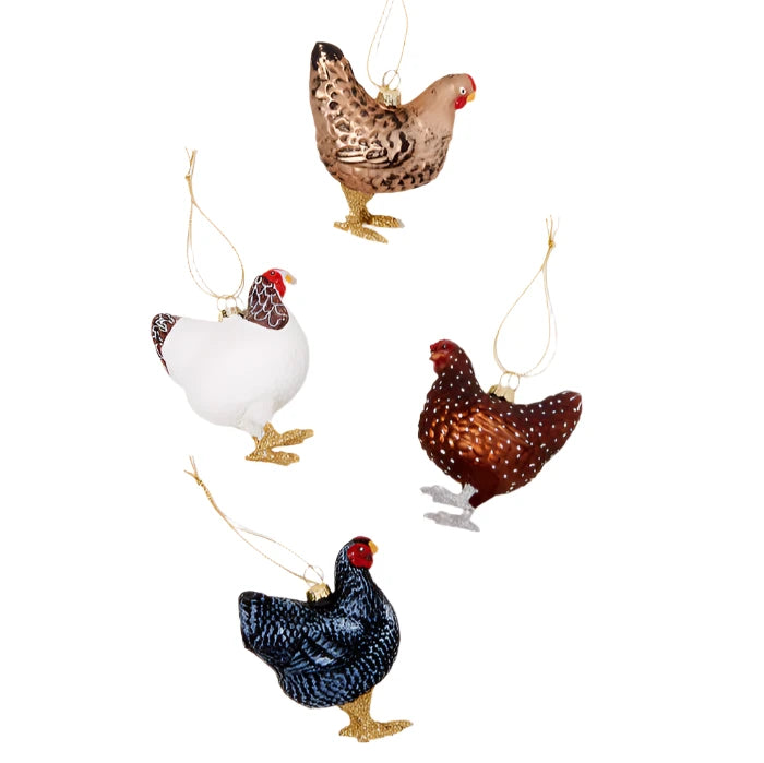 Farmhouse Hen Ornaments