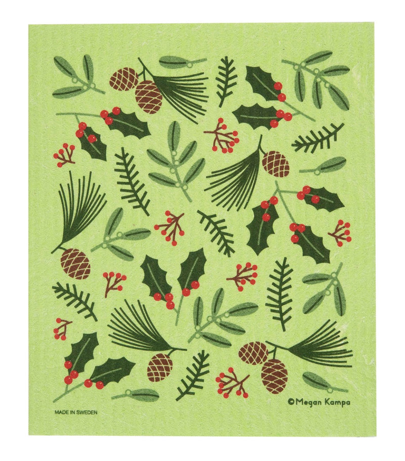 Swedish Dish Cloth - Holiday Foliage
