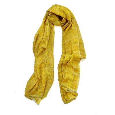 Wool Silk Stole, Broken Rectangle Design