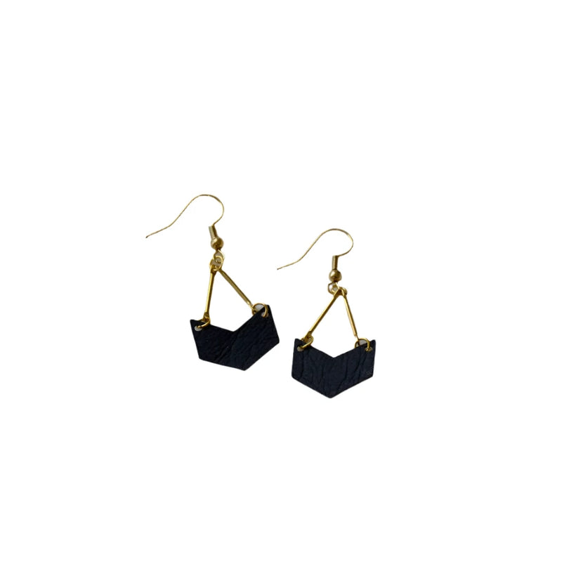 Chevron Zero-Waste Earrings