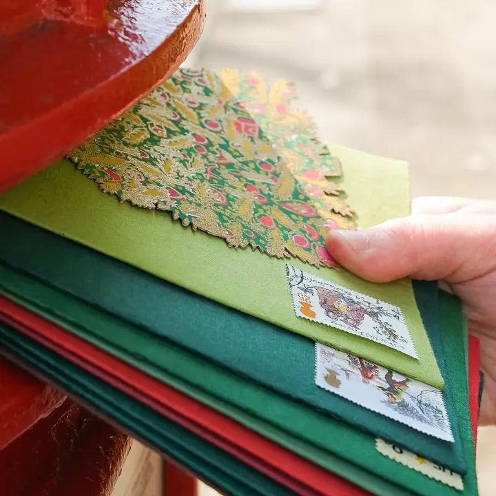 Christmas Card Recycled Paper, 5 Pack