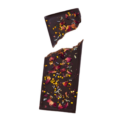 Lavender Rose Date-Sweetened Dark Chocolate