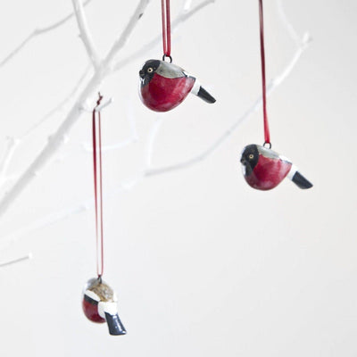 Mifuko Wooden Ornament - Bullfinch