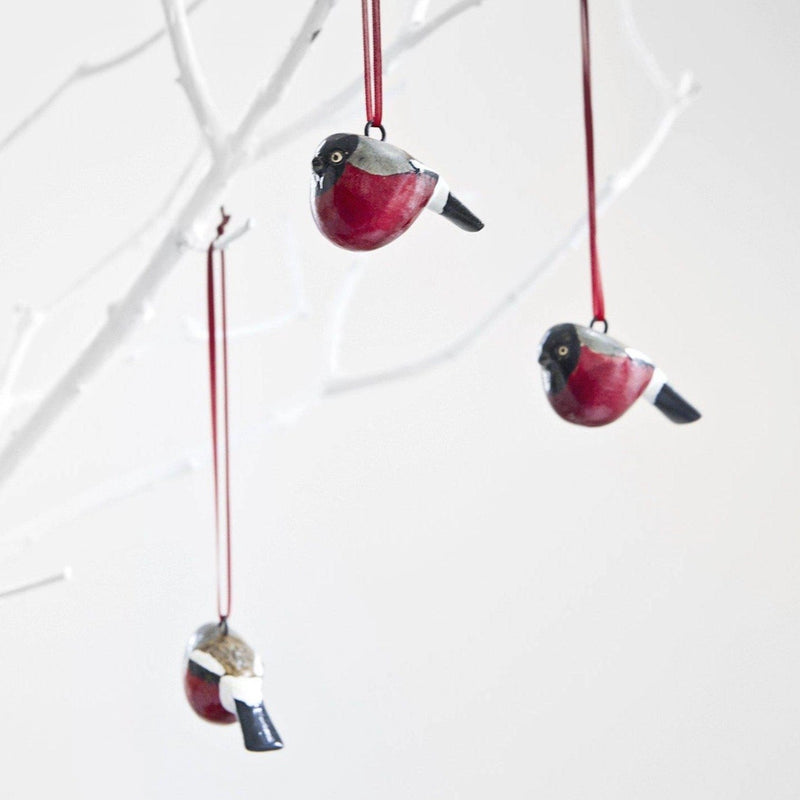 Mifuko Wooden Ornament - Bullfinch