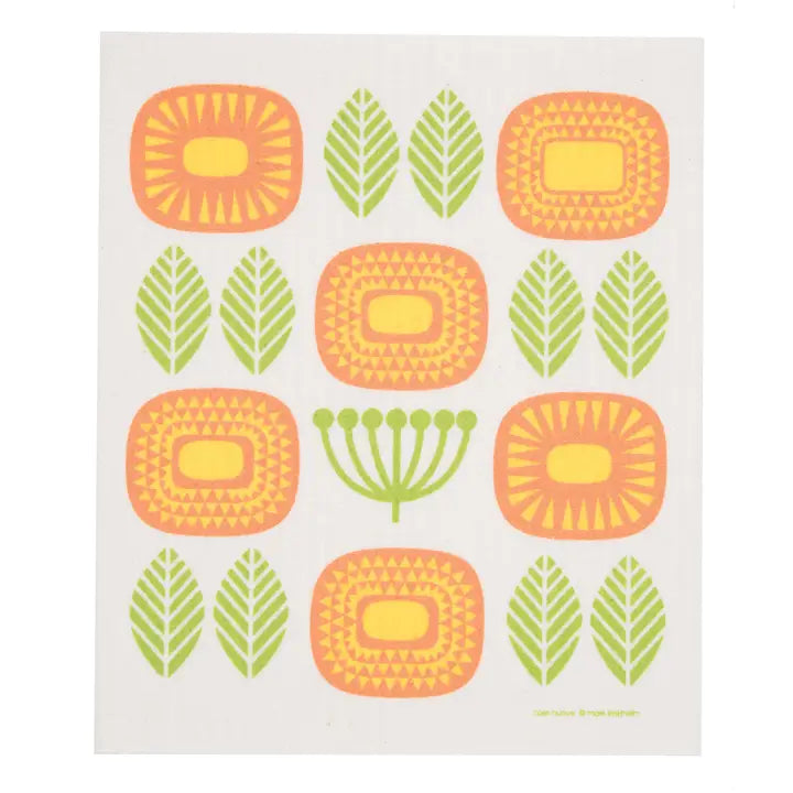 Swedish Dish Cloth - Mid Century Blossoms