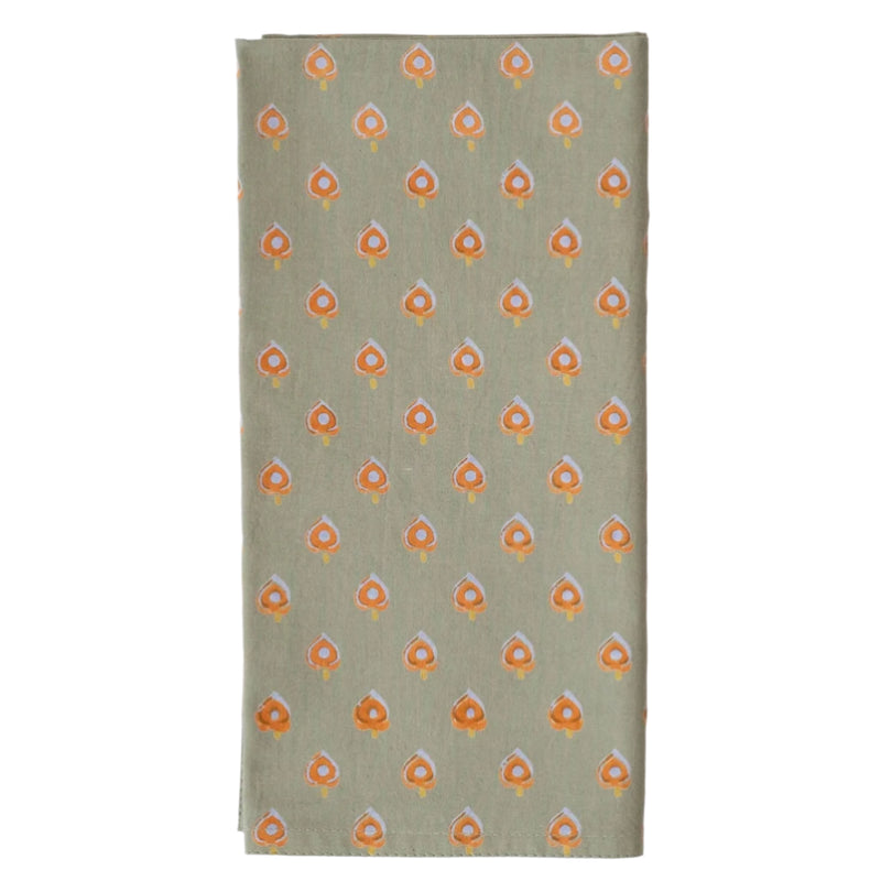 Azou Moss Block Printed Napkins