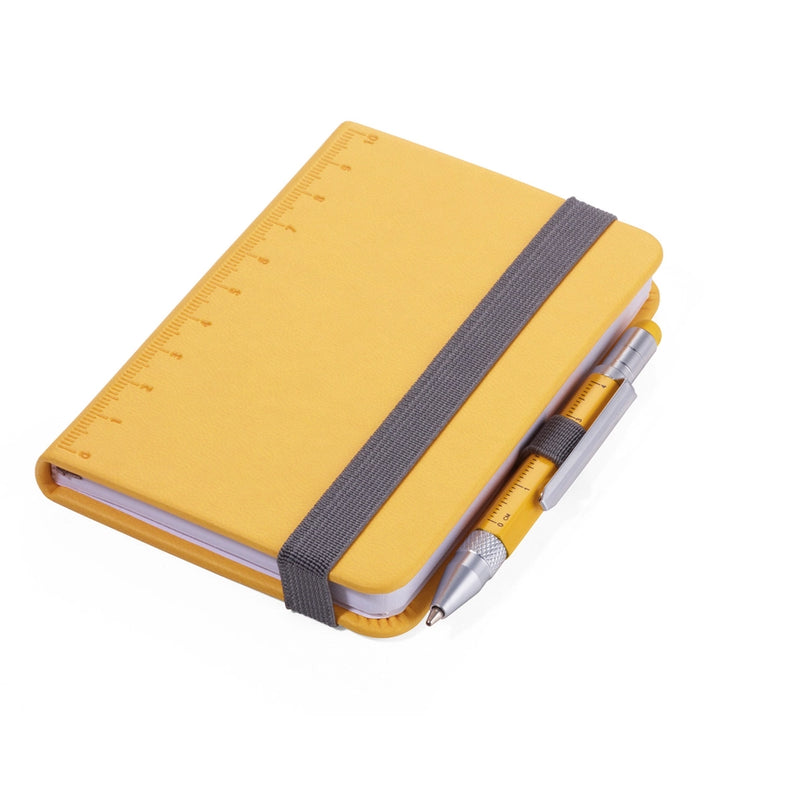 Troika Construction Lilipad & Liliput Notebook & Pen in Yellow