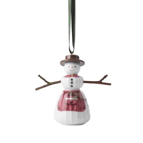 Porcelain Christmas Snow-woman Ornament