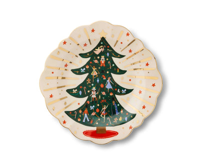 Nutcracker Porcelain Dessert Plate Set