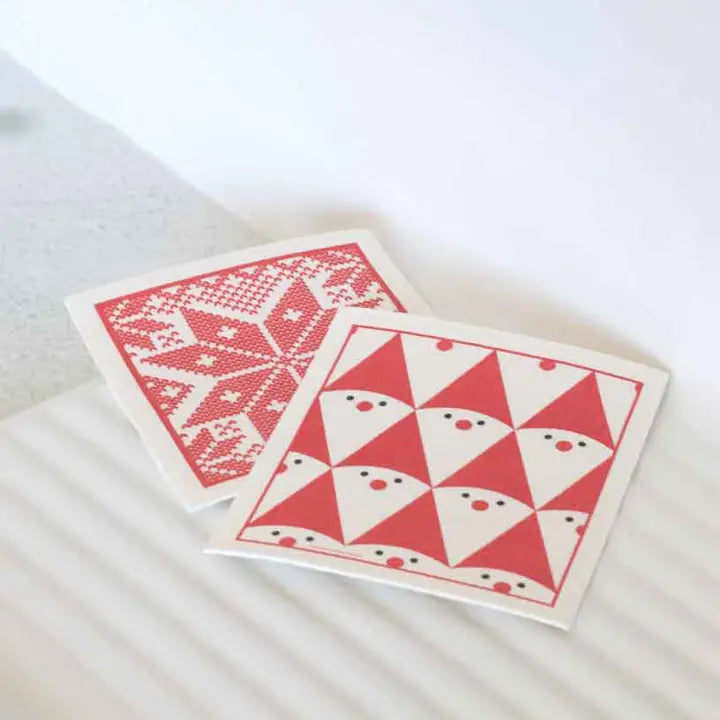 Swedish Dish Cloth, Retro Birds in Tree