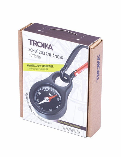 Troika Carabiner Keyring with Compass