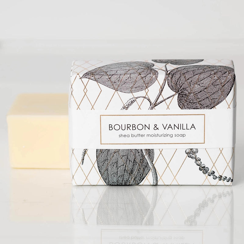 Shea Butter Soap - Bourbon & Vanilla in Goldleaf Design