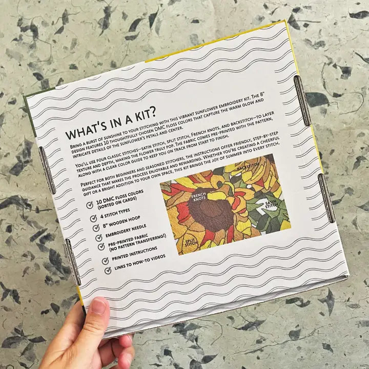 DIY Embroidery Kit, Sunflowers
