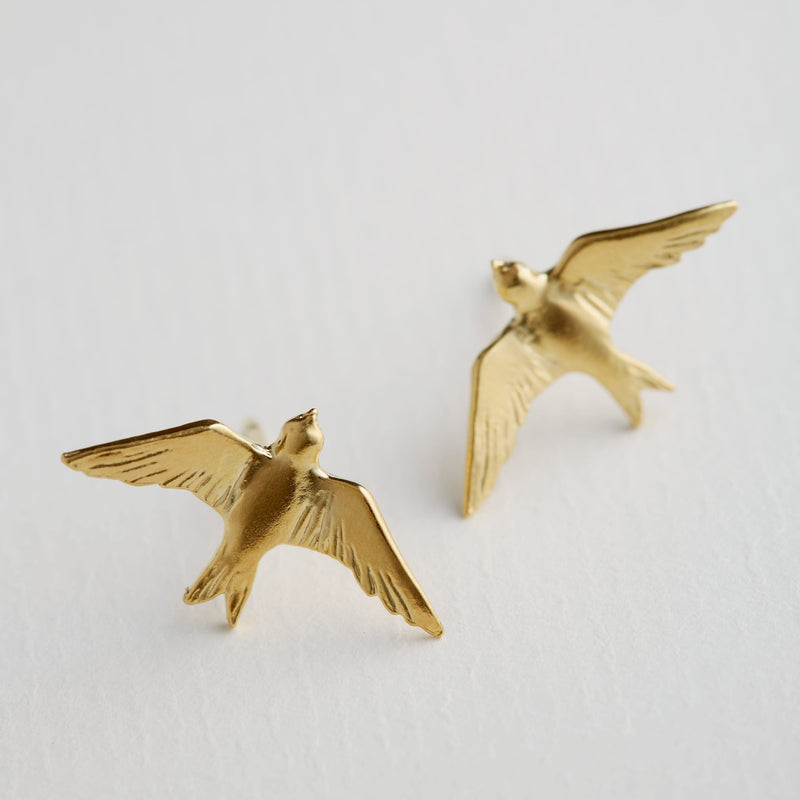 Flying Swallow Earrings by Alex Monroe Jewelry