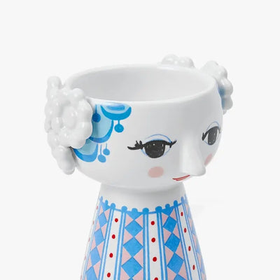 Eva Ceramic Candle Holder, Blue