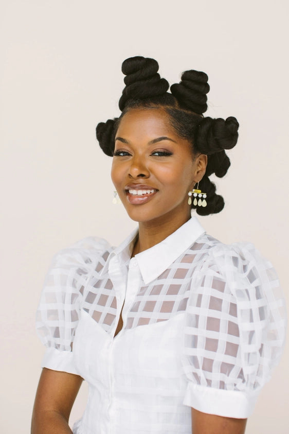 Make Your Move Chandelier Earrings in Sundance and Matcha
