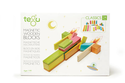 24 Piece Magnetic Wooden Block Set