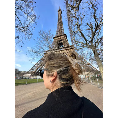 Hand-Painted Eiffel Tower Paris Claw Clip