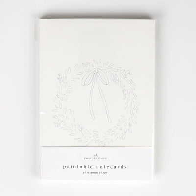 Christmas Cheer Paintable Notecards