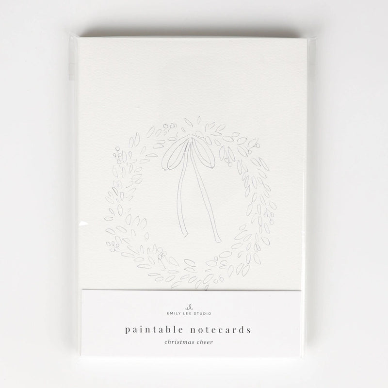 Christmas Cheer Paintable Notecards