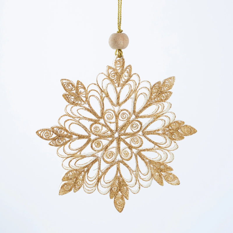 Quilling Snowflake "Frostine" Gold