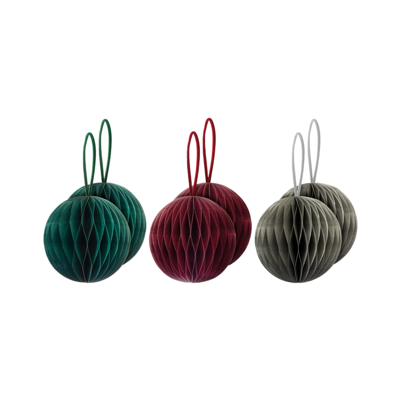 Tree Decorations, Paper Balls Set