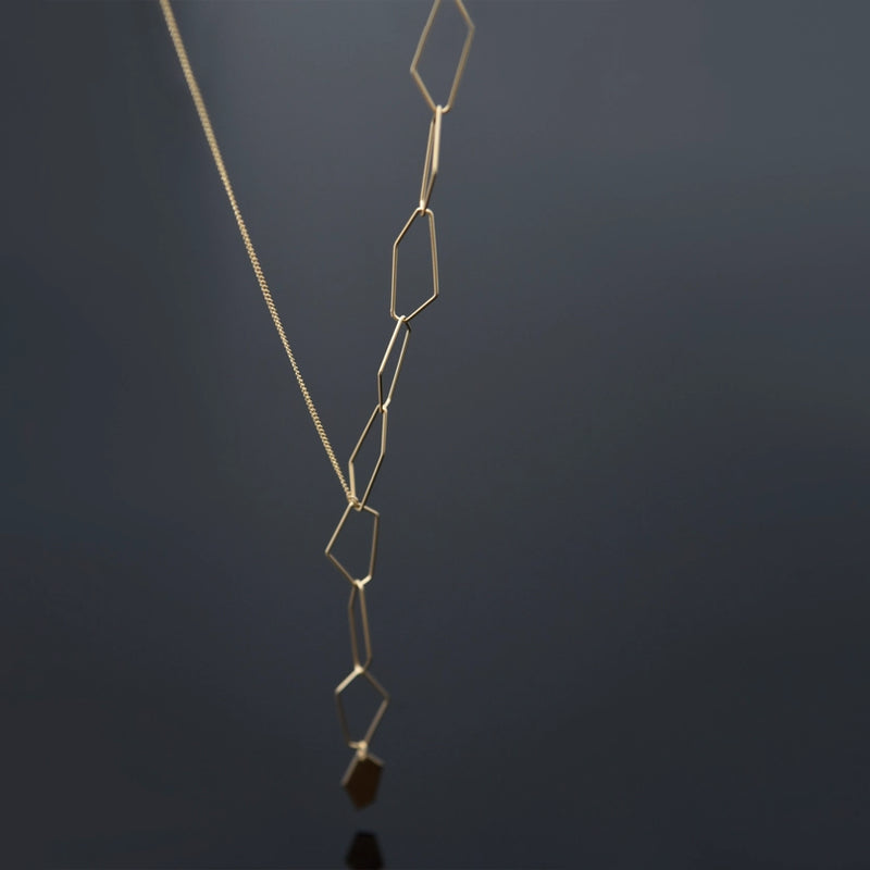 Vexta Necklace, Satin Gold
