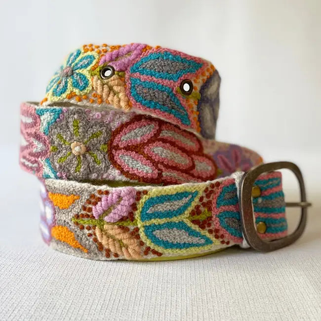 Folklorica Embroidered Wool Belt